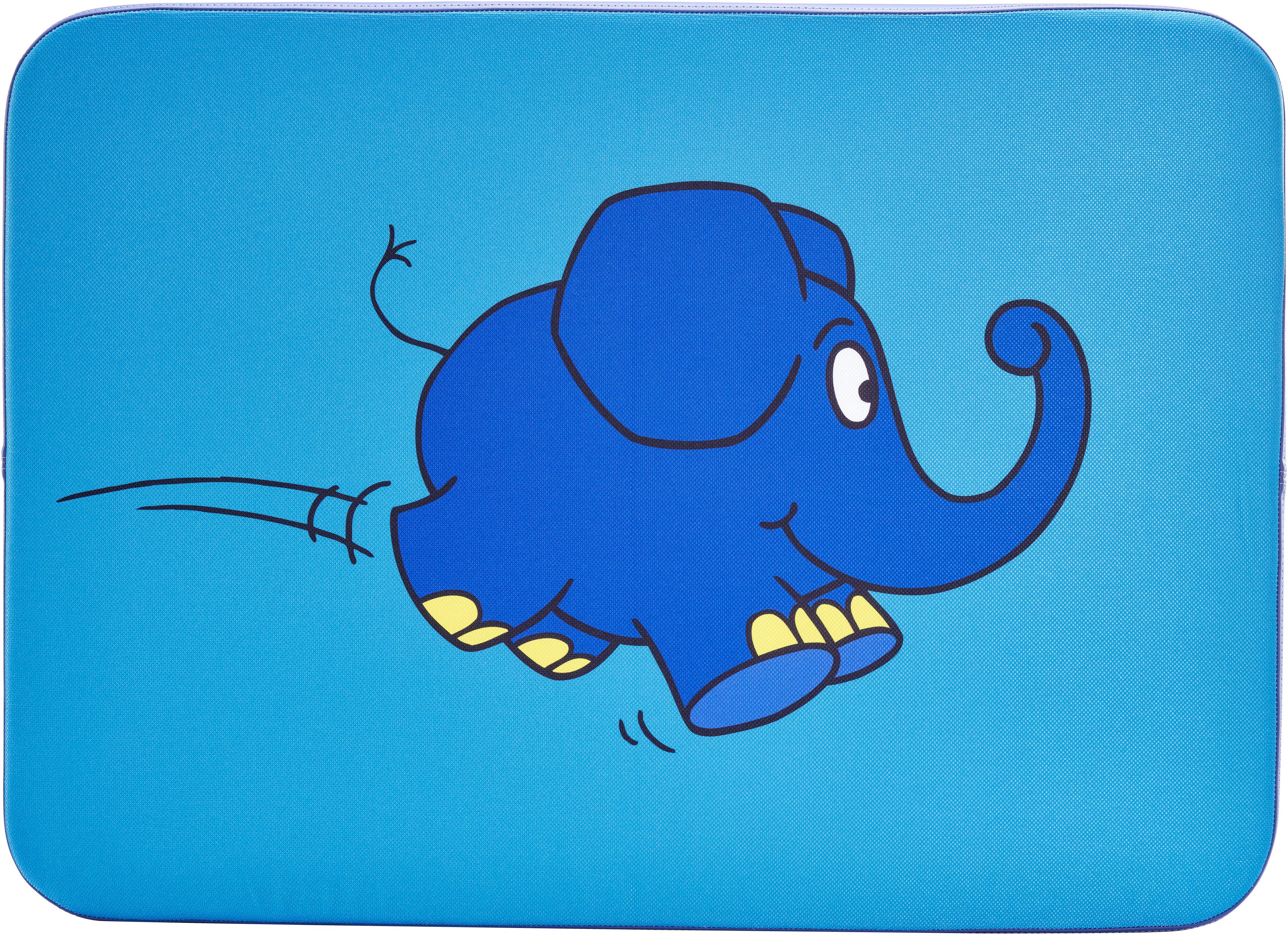 Hipp-Hopp - das Hüpfpolster Weichbodenmatte Hüpfpolster S dunkelblau, Die Maus, Elefant, Hüpfmatte; 97x70x17 cm; Made in Germany