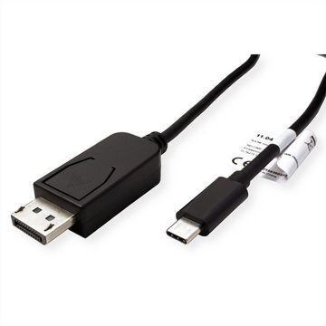 ROLINE USB Typ C - DisplayPort Adapterkabel, v1.4, ST/ST Audio- & Video-Adapter USB Typ C (USB-C) Männlich (Stecker) zu DisplayPort Männlich (Stecker), 300.0 cm