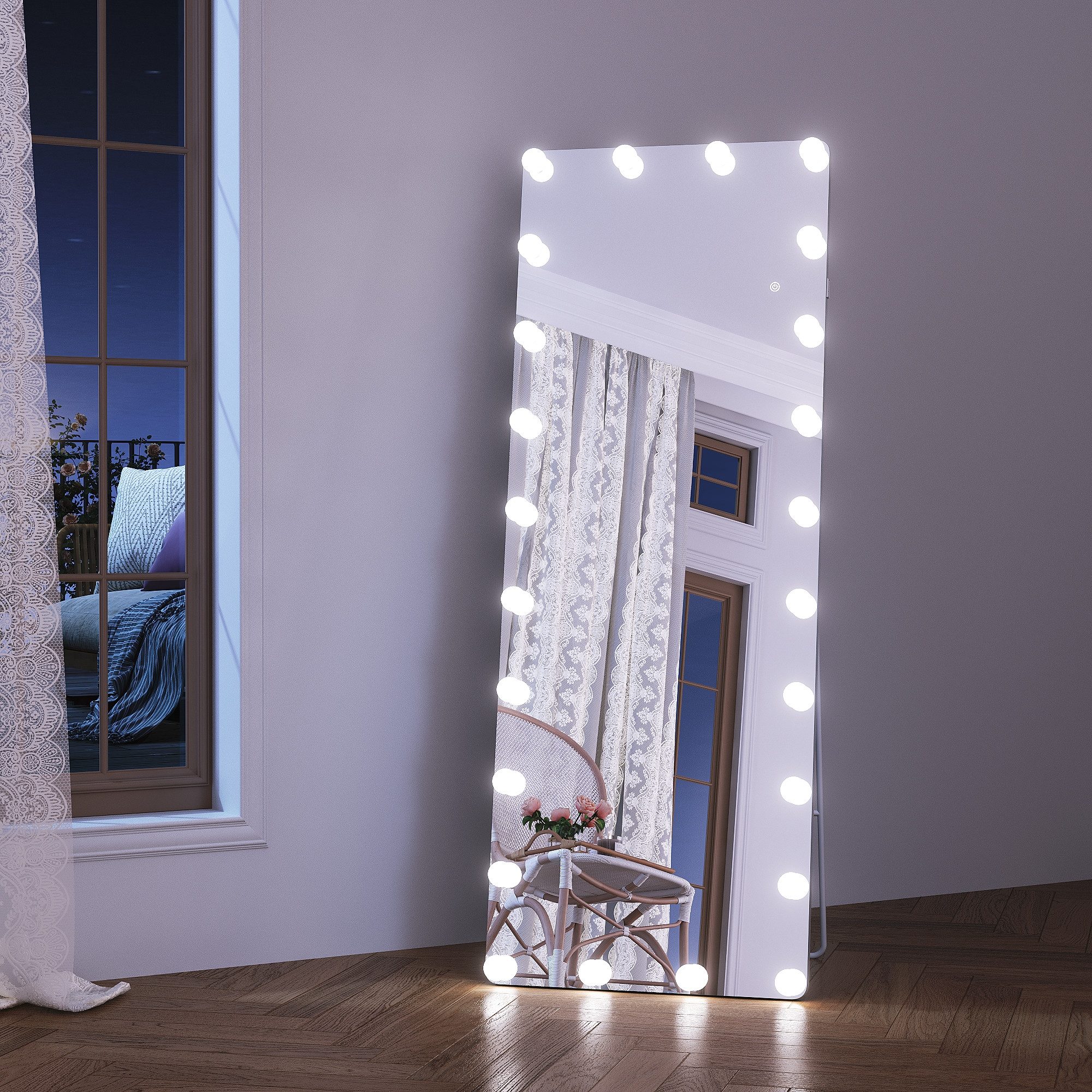 SONNI Wandspiegel Ganzkörperspiegel mit LED Beleuchtung,BxH:600x1600mm, günstig online kaufen