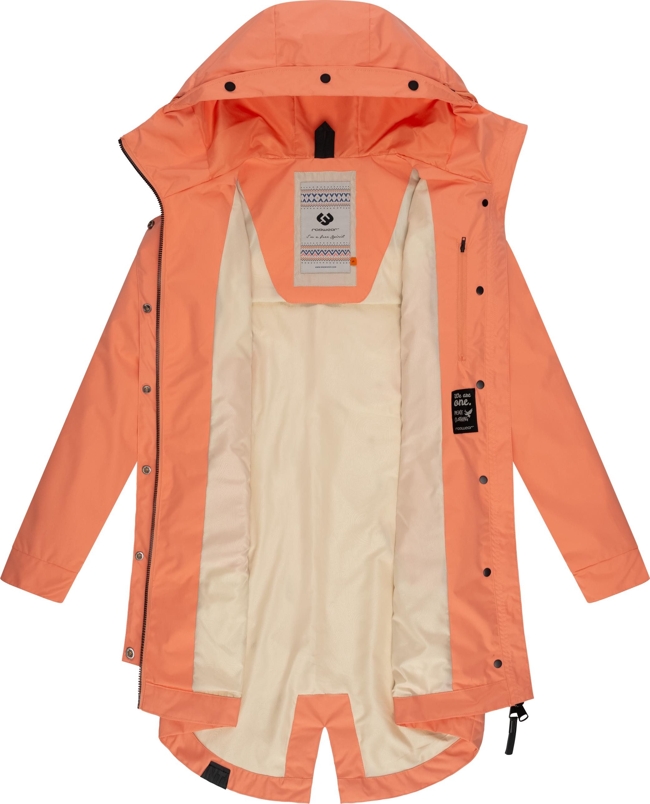 Ragwear Jerseymantel Rejany Wasserdichter Damen Parka für die Übergangszeit