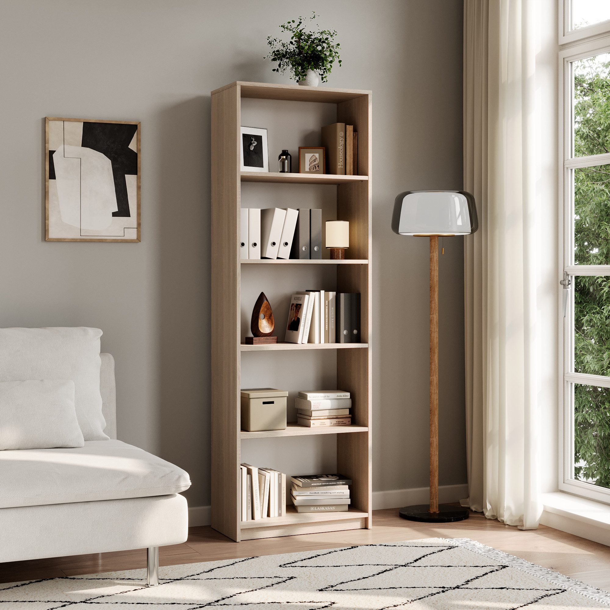 Home Collective Bücherregal Aktenregal Standregal Raumteiler mit 5 offenen günstig online kaufen