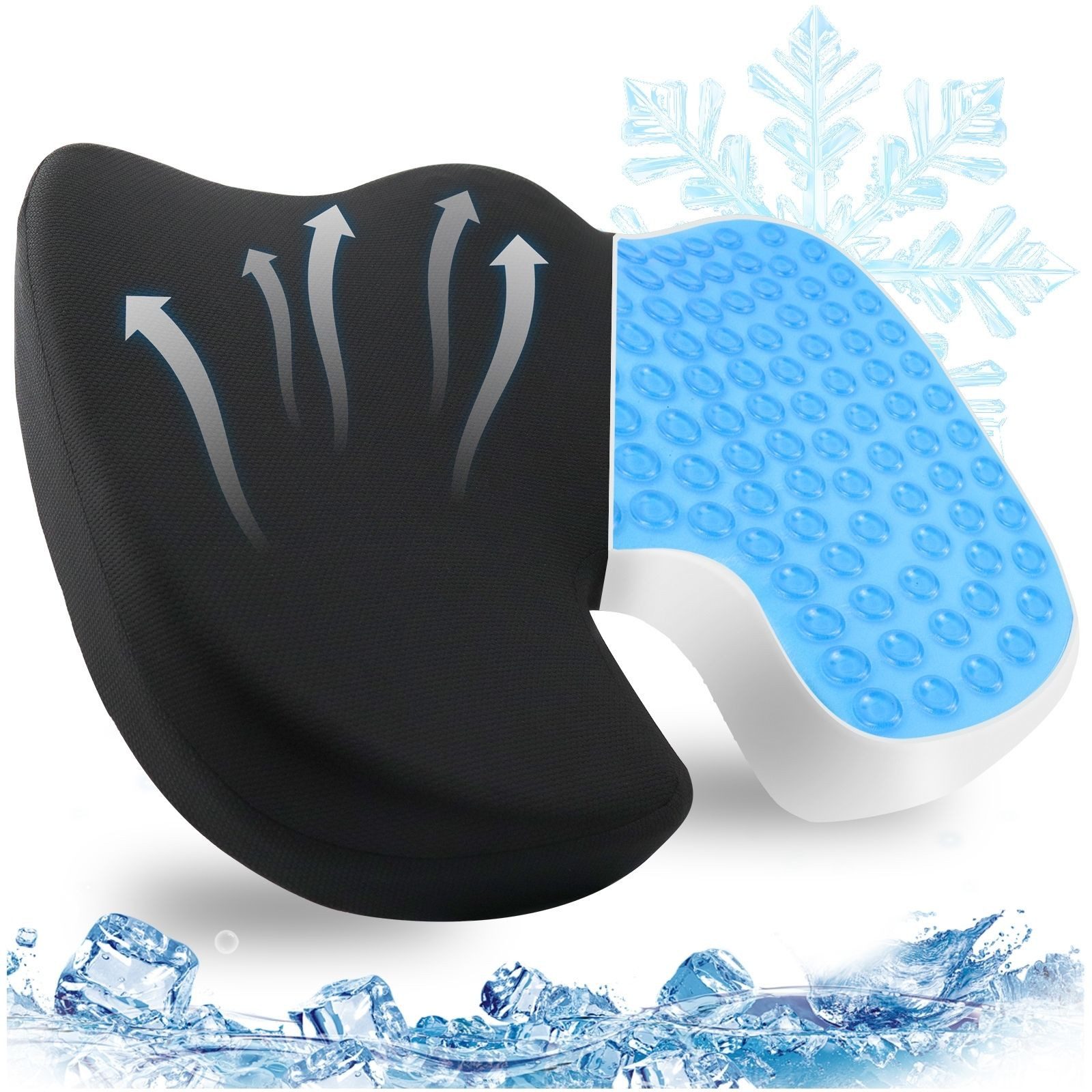 Sitzkissen Ergonomisches Sitzkissen, Steißbeinkissen Memoryschaum & Gelstruktur