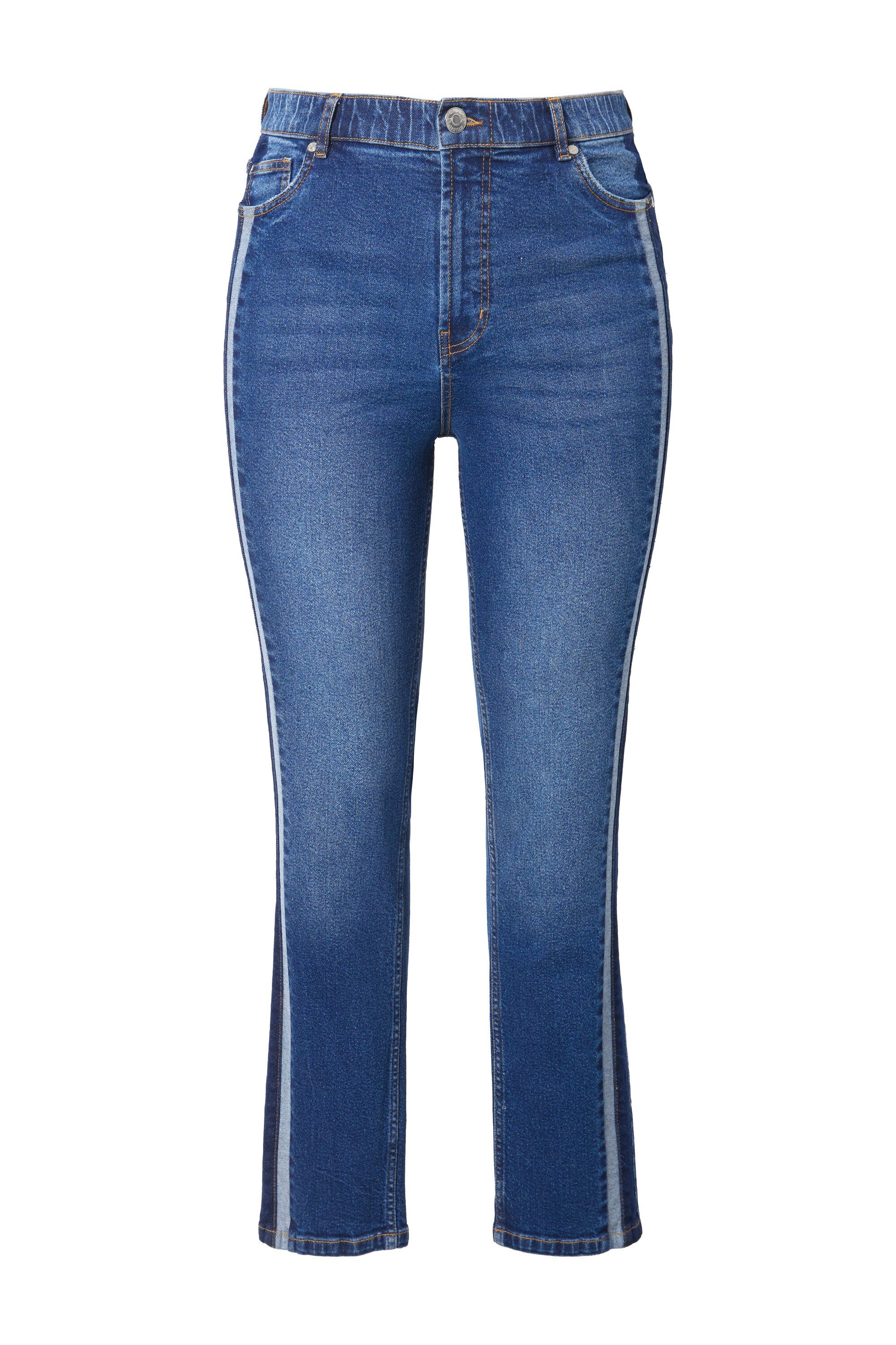 Studio Untold Röhrenjeans Mom-Jeans doppelter Seitenstreifen 5-Pocket günstig online kaufen