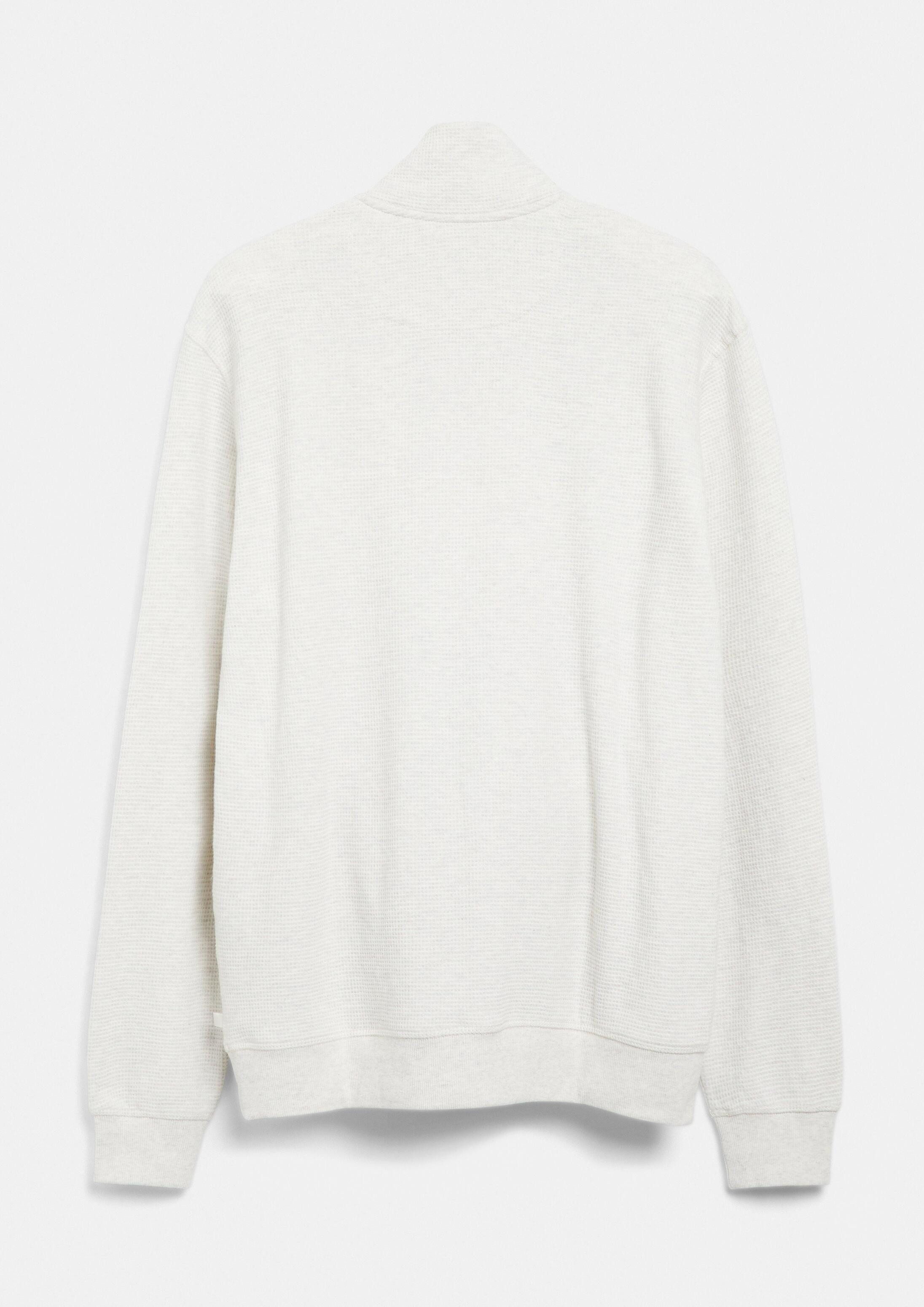 s.Oliver Sweatshirt Sweatshirt Troyer-Sweatshirt mit Waffelstruktur
