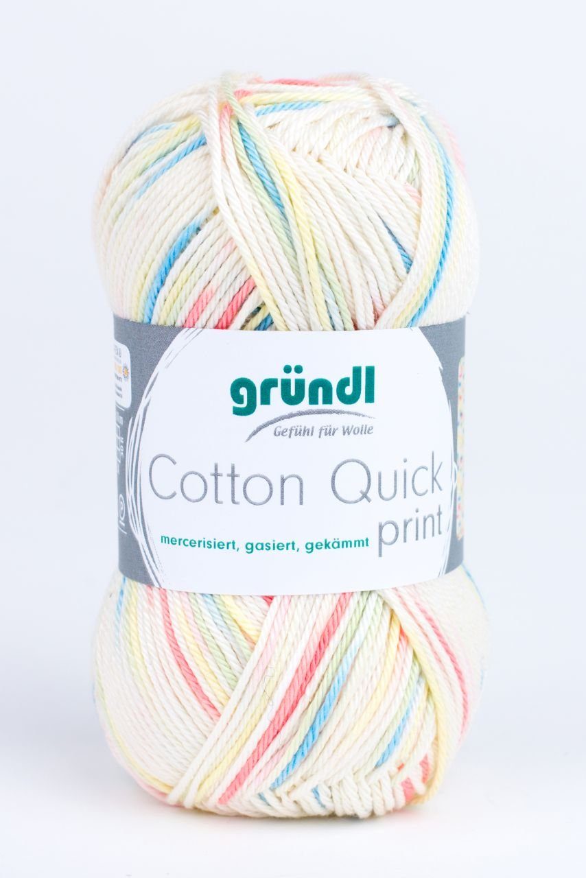 Gründl Bastelnaturmaterial Gründl Wolle Cotton Quick print 50 g baby