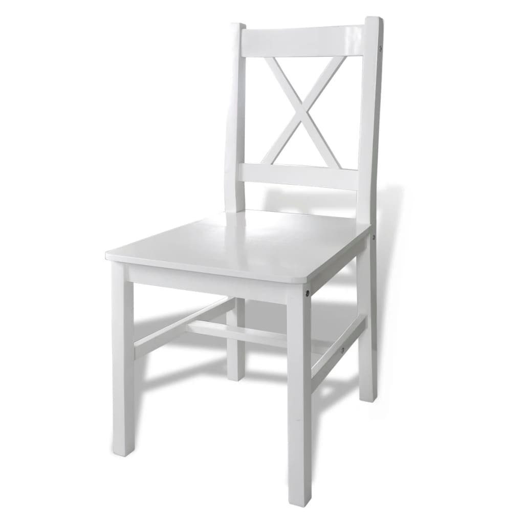 Stühlen für (5-tlg), DOTMALL Weiß Sitzgruppe Esszimmer Küchentisch mit 4 Essgruppe