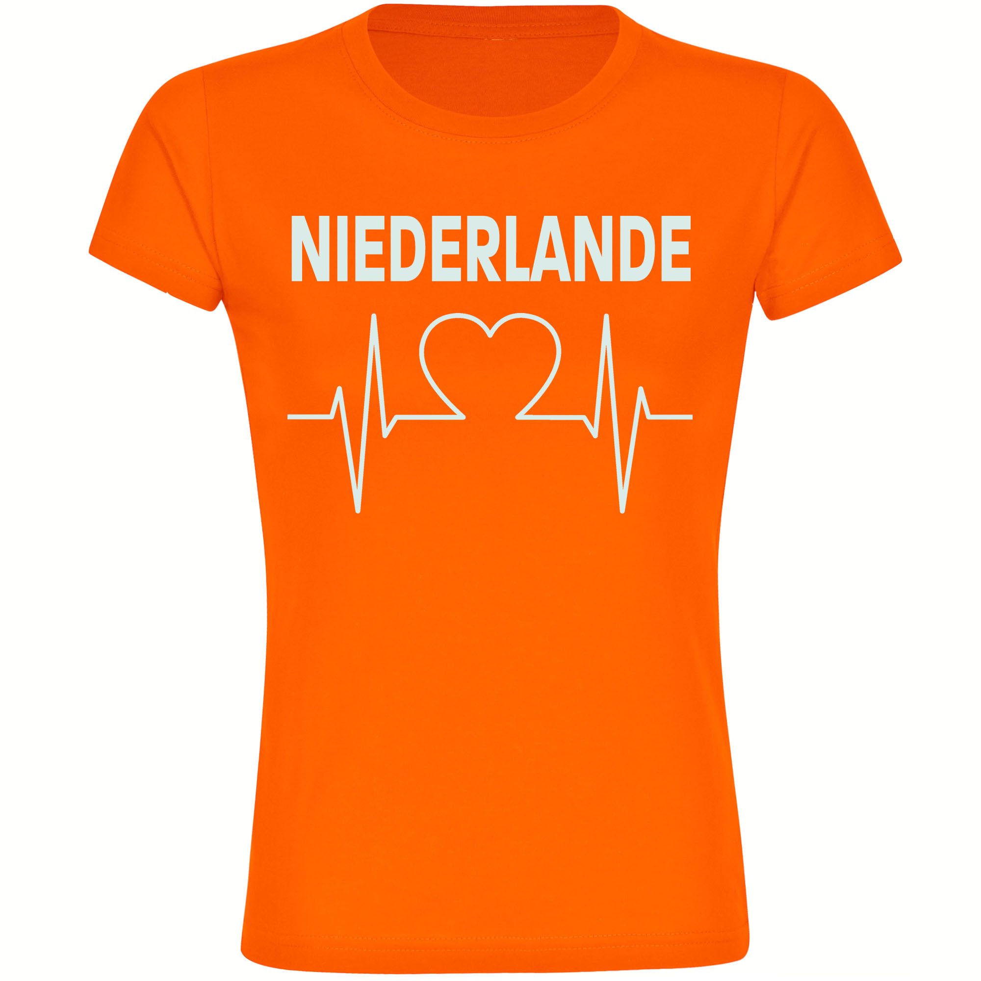 multifanshop T-Shirt Damen Niederlande - Herzschlag - Frauen