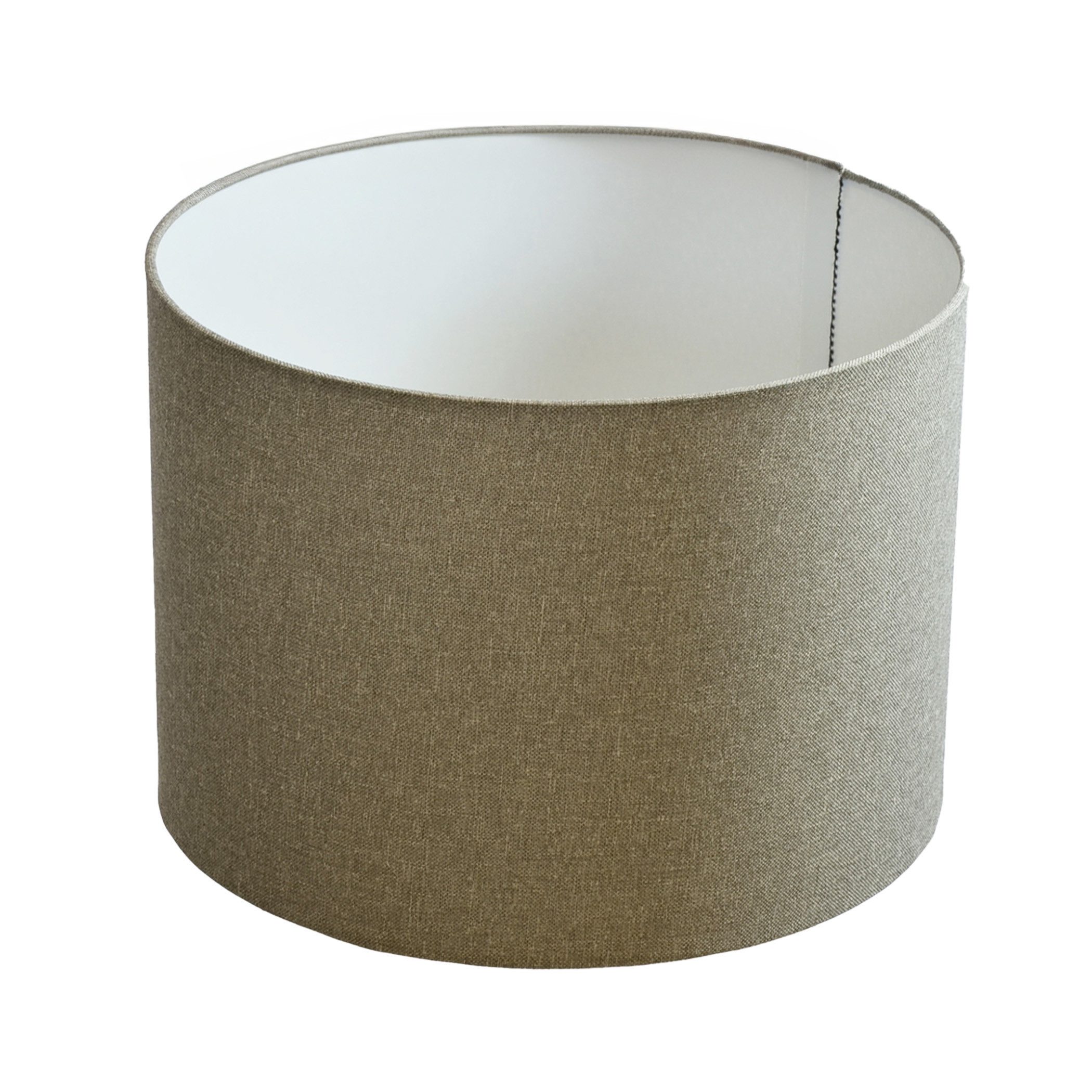 B&S Lampenschirm Ø 30 x 20 cm Leinenstruktur hellgrau Zylinderförmig günstig online kaufen