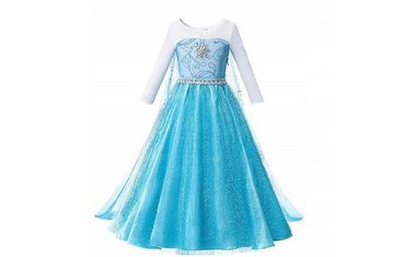 Festivalartikel Kostüm Elsa Frozen Kostüm für Kinder- Prinzessin Kleid + Zubehör