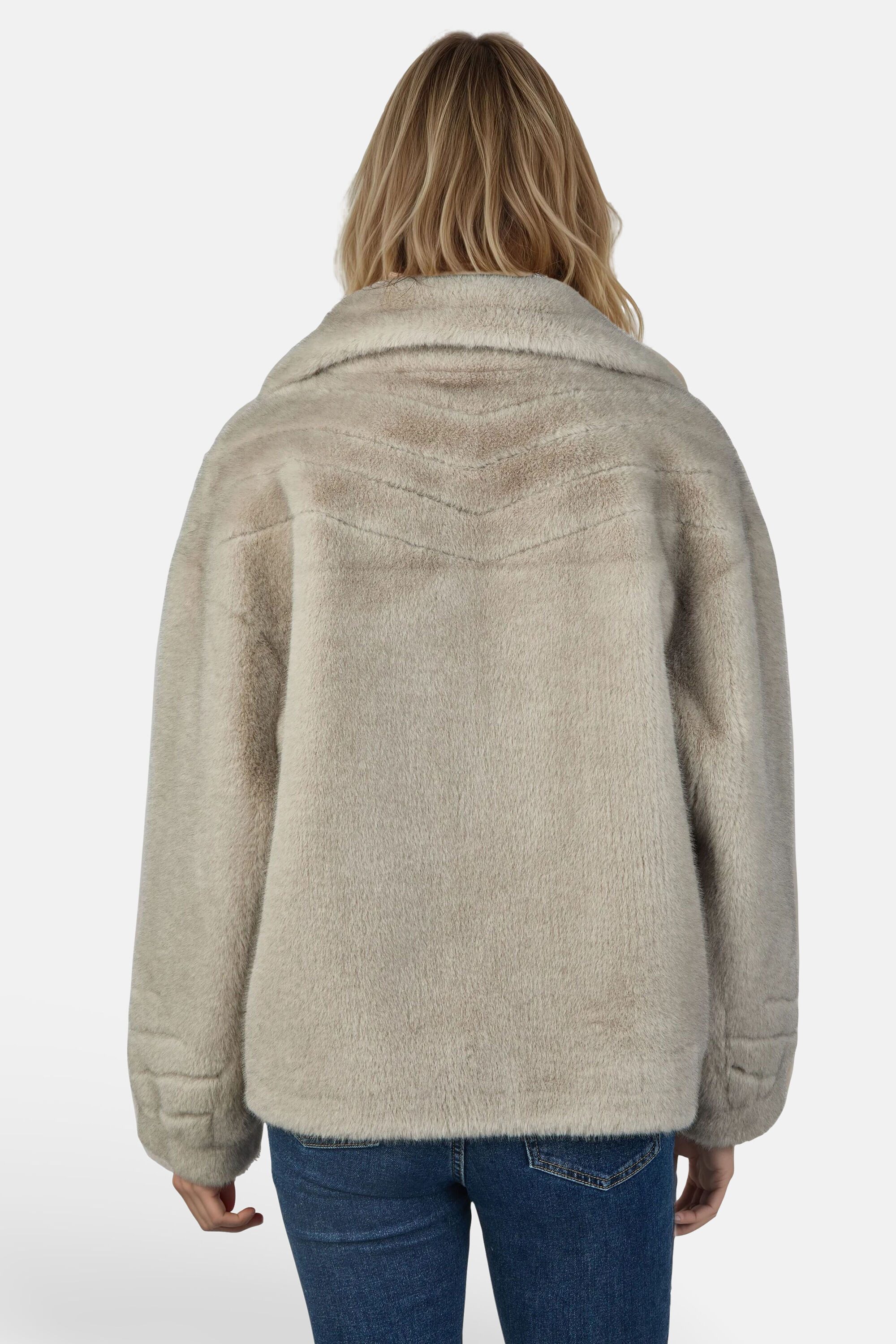 White Label Winterjacke (1-St) aus softem Webpelz
