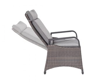 dasmöbelwerk Gartenstuhl Positionsstuhl Verstellsessel Gartenstuhl Esstischstuhl Kentucky braun, verstellbarer Rückenlehne