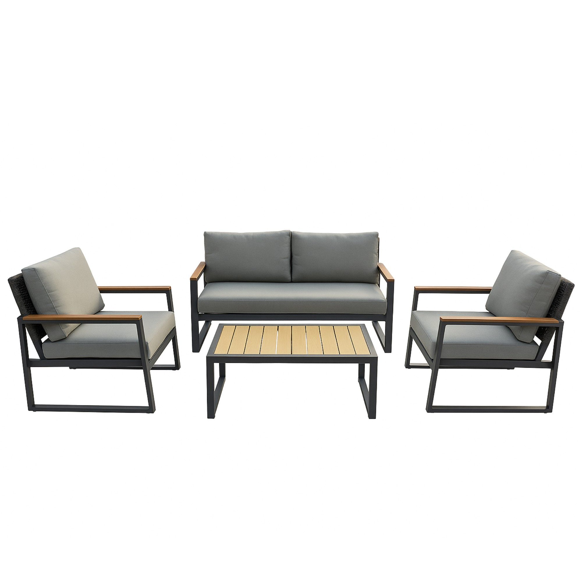 osoltus Gartenlounge-Set Gartenmöbel Lounge Outdoor Lounge Sitzgruppe Set 4 günstig online kaufen