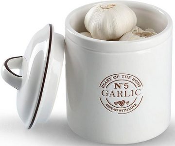Zeller Present Vorratsdose Garlic, Keramik, (1-tlg), für Knoblauch, 880 ml