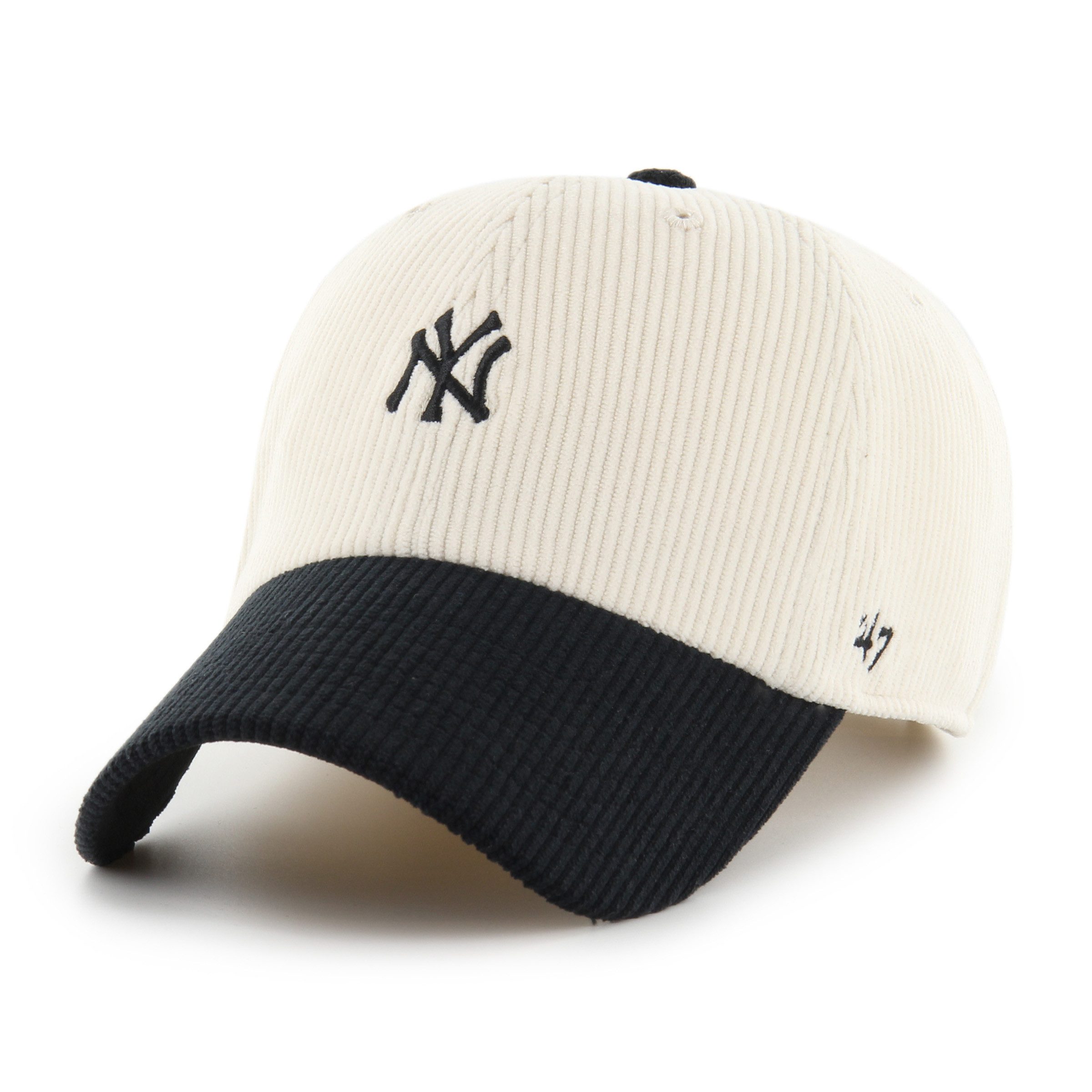 Baseball Cap '47 Brand Cap MLB NY Yankees Cord Base Runner TT CLEAN UP Natural NTC