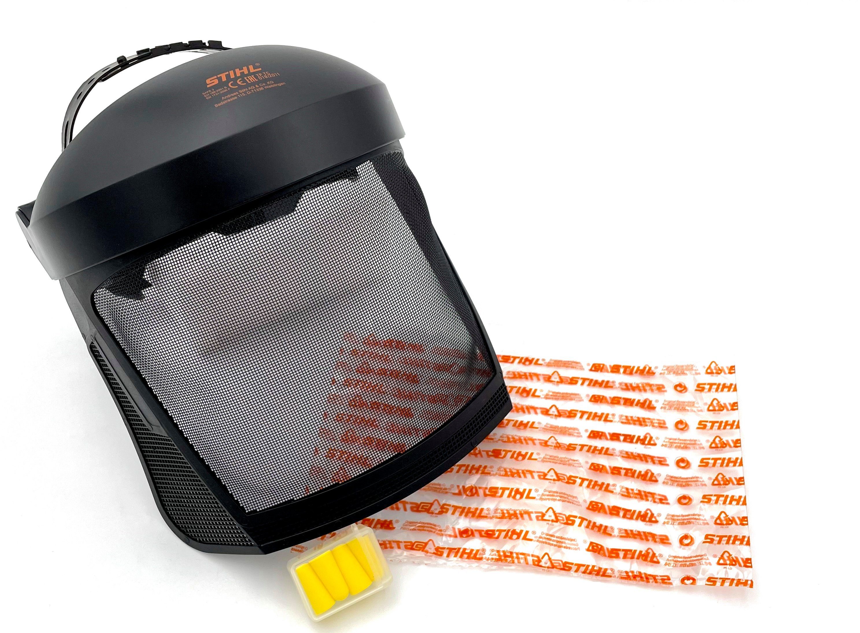 STIHL Arbeitsschutzbrille Gesichtschutz Nylongitter, Gehörschutz 00008840252