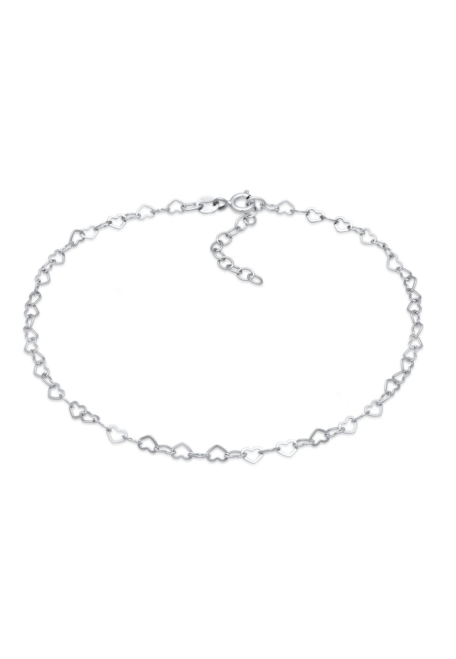 Elli Fußkette Herz Romantik 925 Sterling Silber, Herz