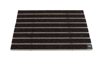 Fußmatte Emco Eingangsmatte DIPLOMAT 22mm, Large Rips Braun, Emco, rechteckig, Höhe: 22 mm, Größe: 590x390 mm, für Innen- und überdachten Außenbereich