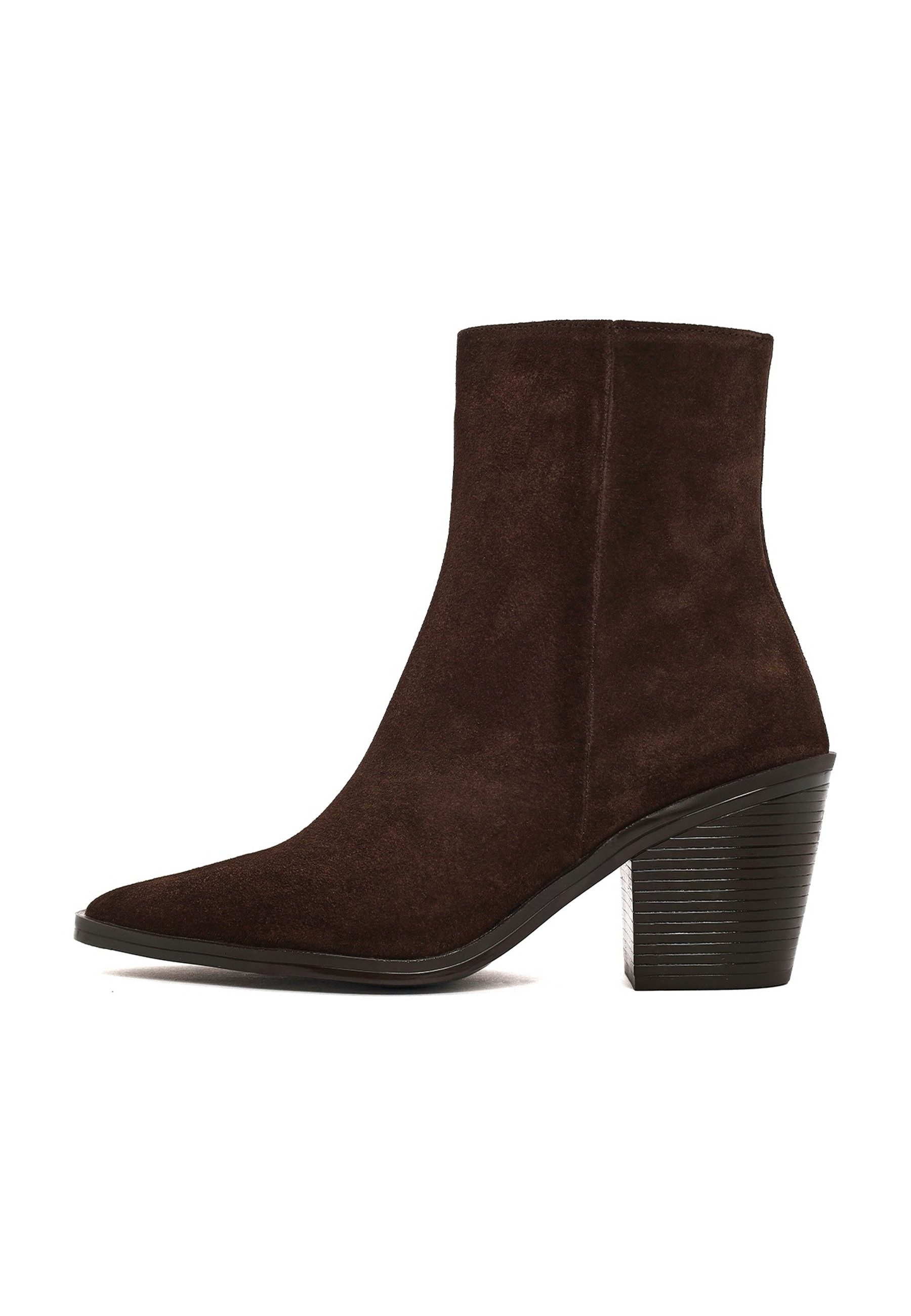 Derimod Veloursleder-Blockabsatz-Stiefeletten Cowboy Boots