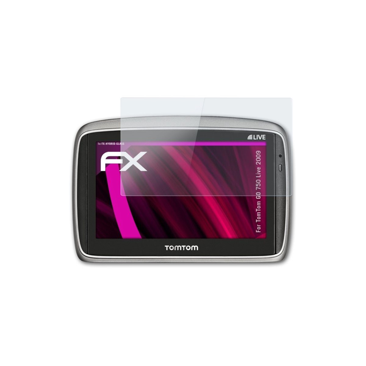 Schutzfolie Panzerglasfolie für TomTom GO 750 Live 2009