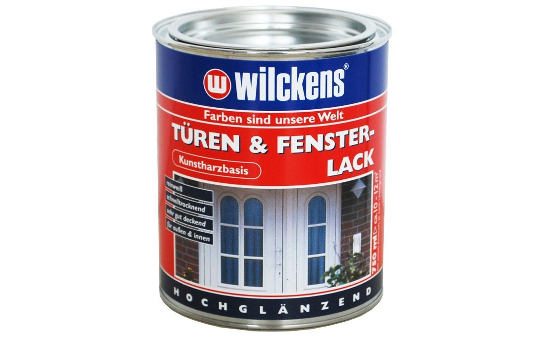 Wilckens Farben Tür- und Fensterlack 750 ml Kunstharzbasis Reinweiß Hochglänzend