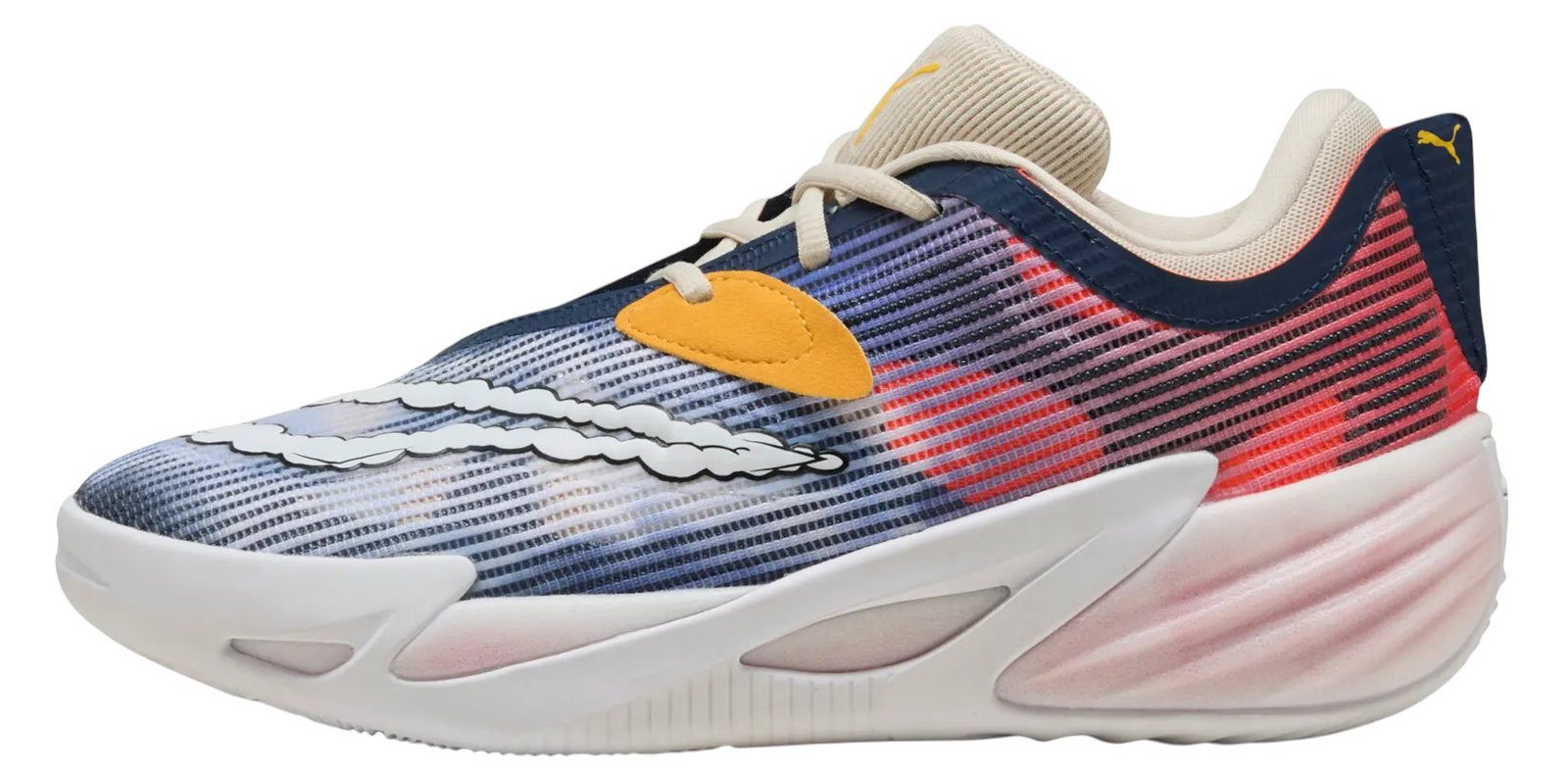PUMA Hallen-Indoorschuhe All-Pro Nitro™ 2 Hooptopia (Basketball) blau/bunt Badmintonschuh