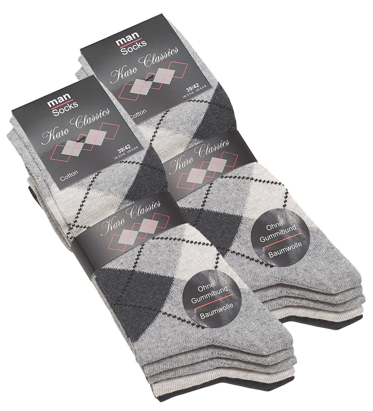 Socken KARO Cotton mit Muster Prime®