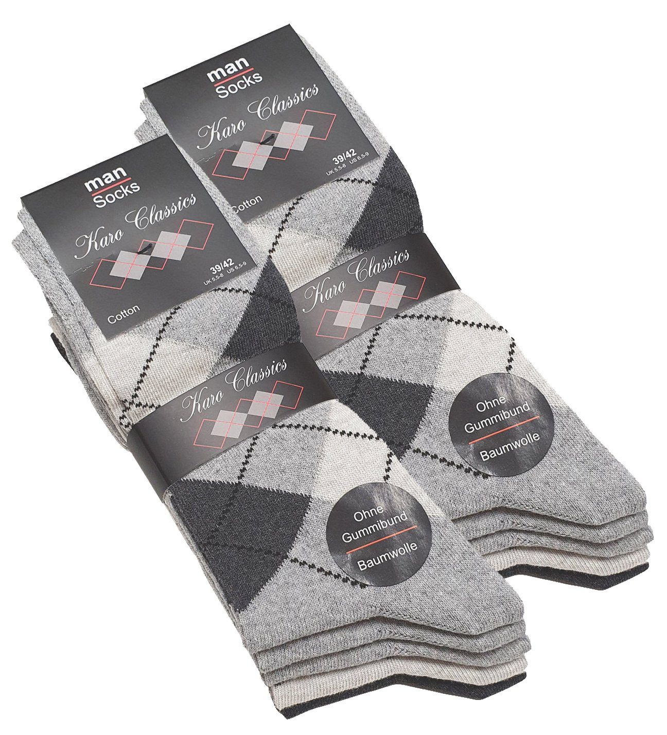 Cotton Prime® Socken mit KARO Muster günstig online kaufen