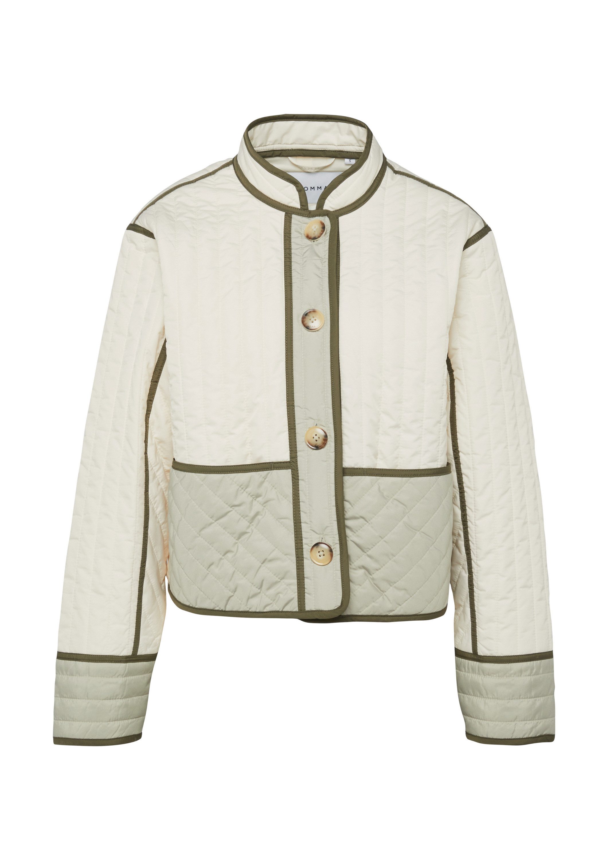 comma Funktionsjacke Outdoor-Jacke Gesteppte Jacke im Loose Fit mit Stehkragen