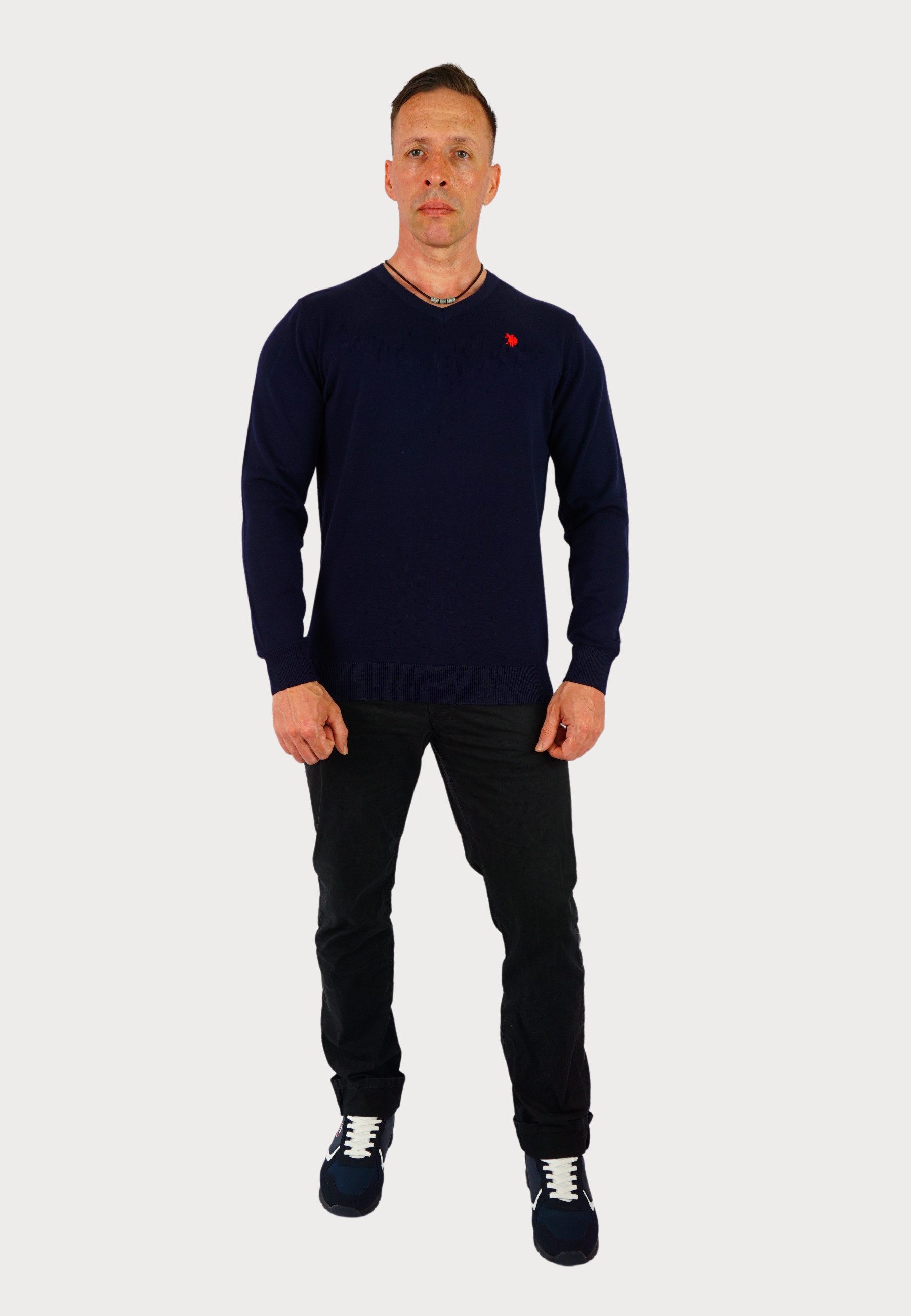 U.S. Polo Assn. Strickpullover Strickpullover Pullover V-Neck (1-tlg) günstig online kaufen