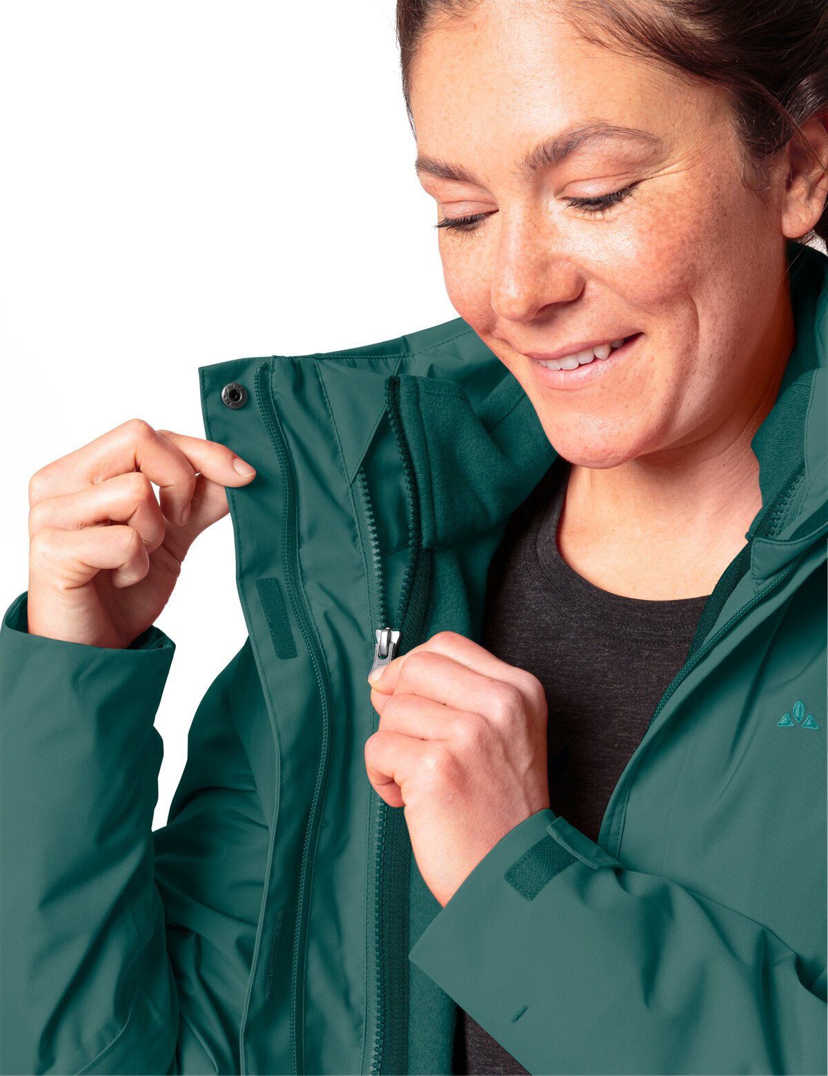 green Women's VAUDE 3in1 Jacket Doppeljacke Rosemoor (2-St) mallard