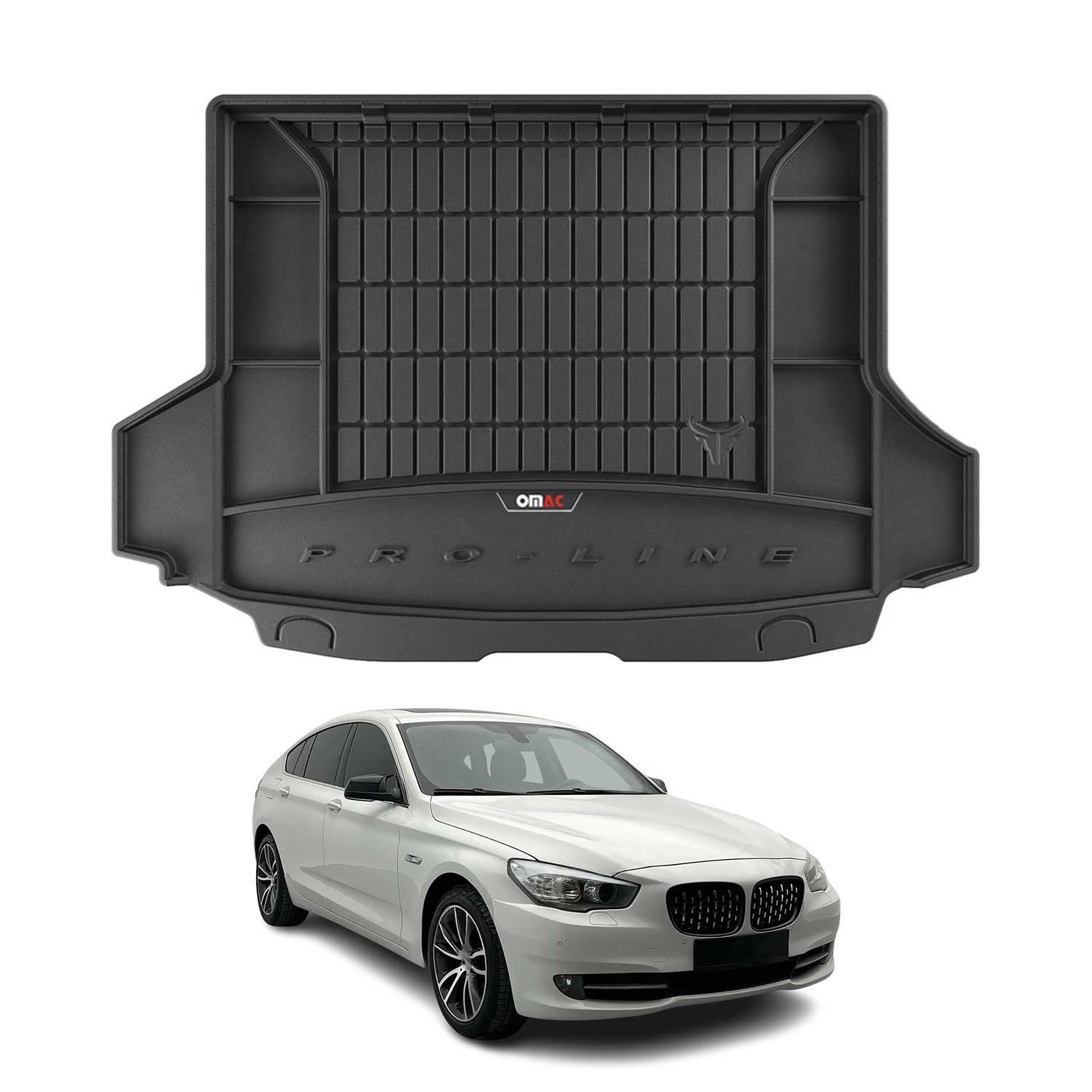 OMAC Kofferraummatte Kofferraumwanne für BMW 5er Gran Turismo F07 2009-2017 TPE Schwarz (1 St), für BMW 5er Gran Turismo F07 2009-2017 BMW 5er Gran Turismo F07 2009-2017, Einfache Installation,Antirutsch,Leicht zu reinigen,Leichtgewicht