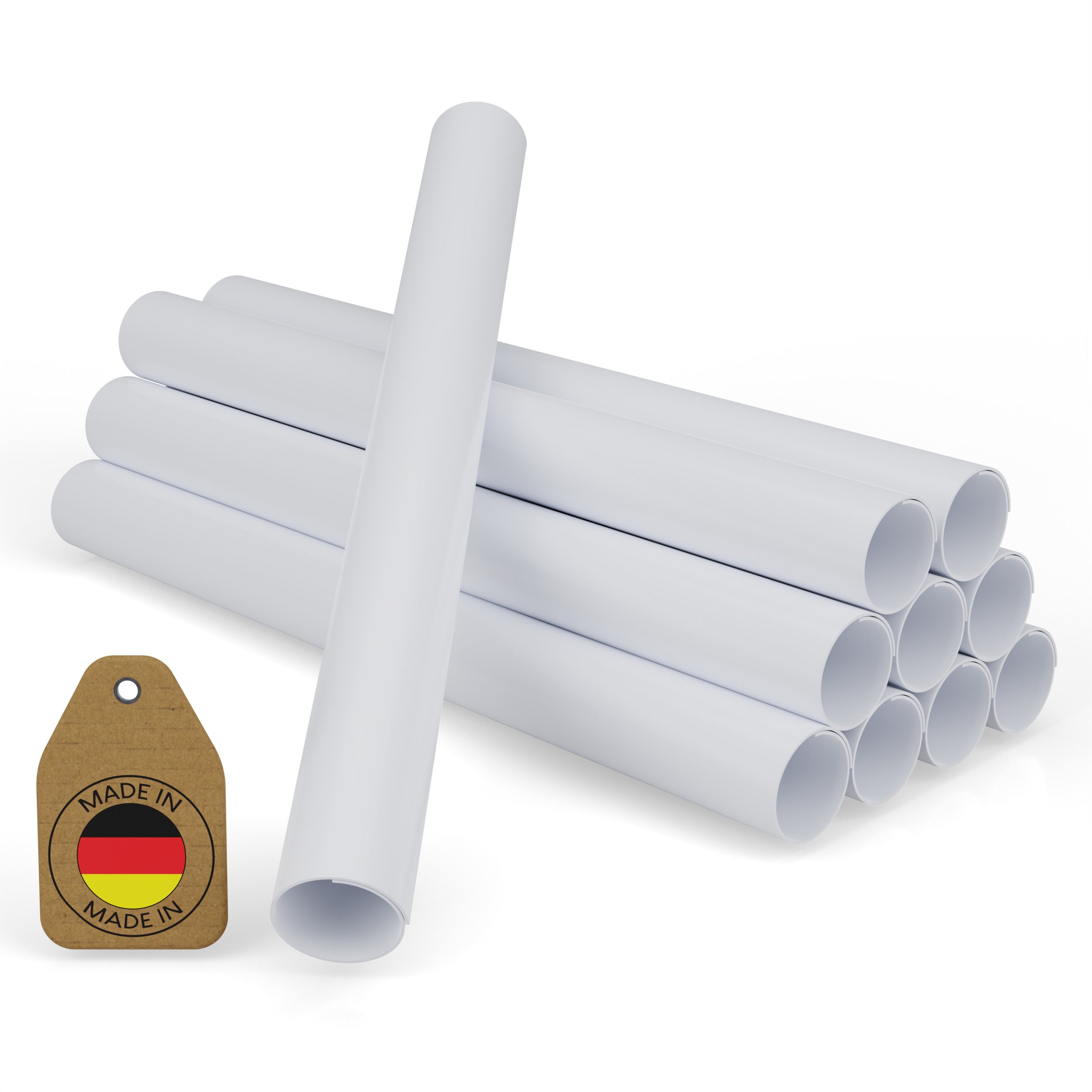 FUX Heizungsverkleidung Rohrverkleidung, Zubehör für Länge: 200mm, weiß, Heizungsrohr Verkleidung, Rohrverkleidung, für Rohrdurchmesser 15-18mm