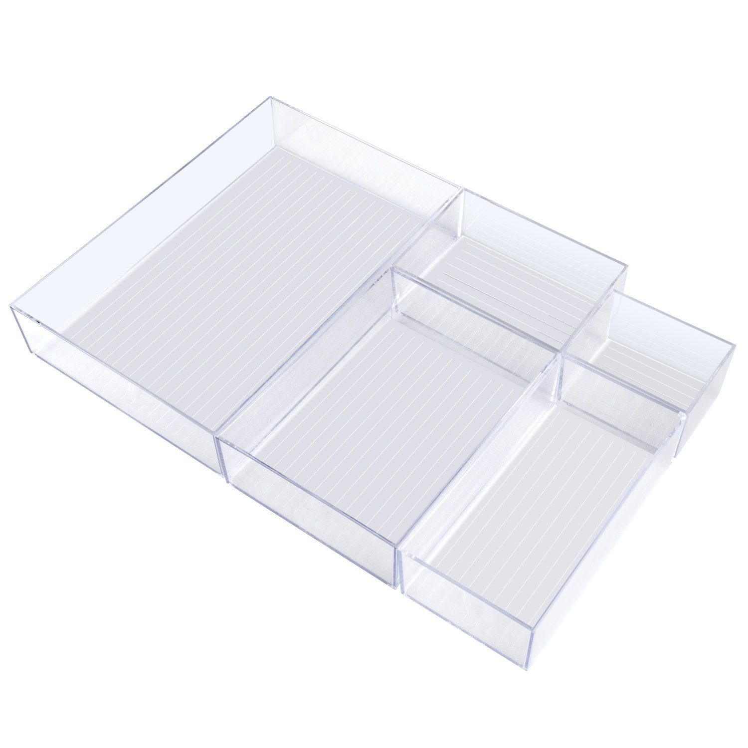 Schubladen Organizer Filz Schreibtisch Ordnungssystem Tabletts Multifunktional Kosmetik Aufbewahrungsbox für Küche Büro Schminktisch 7Pcs