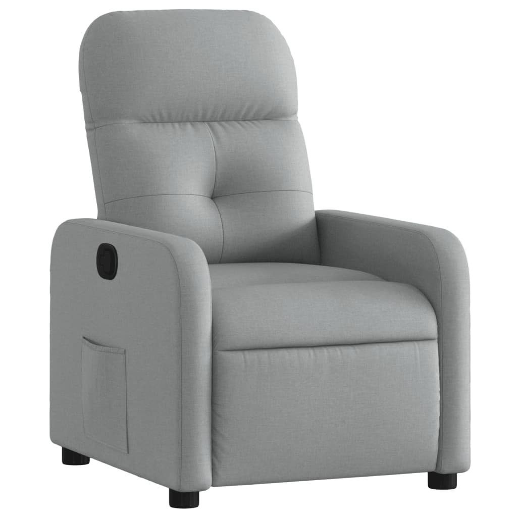 vidaXL Sessel Relaxsessel Hellgrau Stoff (1-St) günstig online kaufen