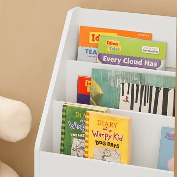 SoBuy Bücherregal KMB01, Kinderregal mit 3 Ablagefächern und 2 offenen Fächern