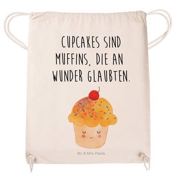 Mr. & Mrs. Panda Sporttasche Cupcake - Transparent - Geschenk, Sportbeutel, Gute Laune, Turnbeutel (1-tlg), Weiche Kordel