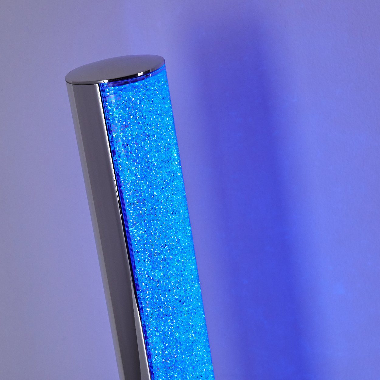 hofstein Farbwechsler 5 Fernbedienung 400 LED aus RGB Watt, »Resina« Tischlampe mit Kelvin, Lumen, und chrom, dimmbare Metall in Tischleuchte gemütliche 3000