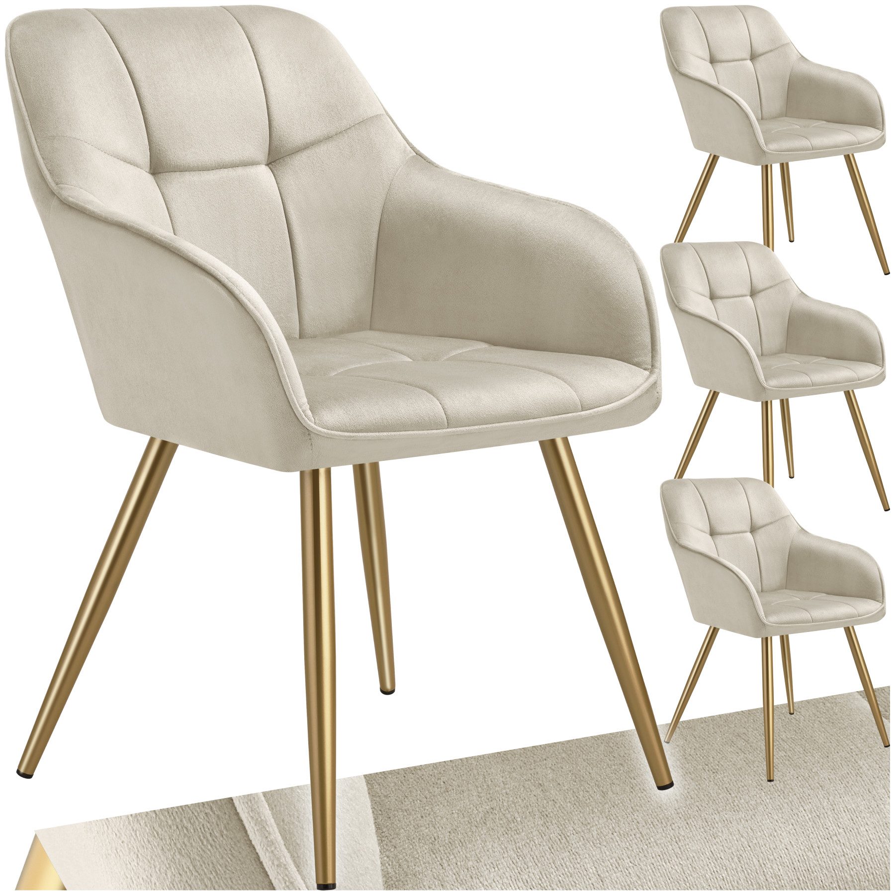 tectake Esszimmerstuhl Marilyn (Set, 4 St), günstig online kaufen
