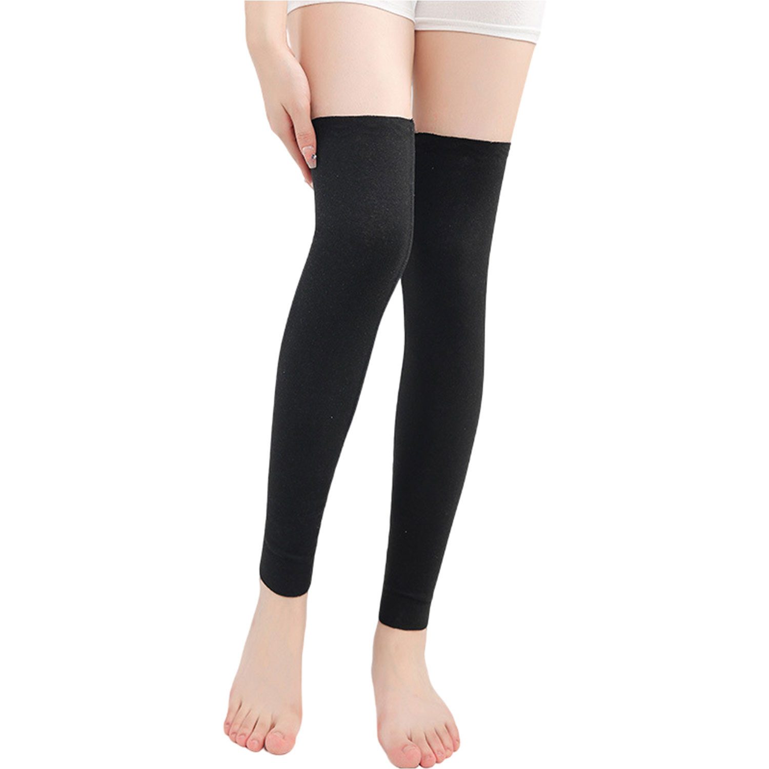 Refttenw Гетри Mittellange Socken,warme Sockenüberzüge,Anti-Rutsch & Elastisch,2 Paar