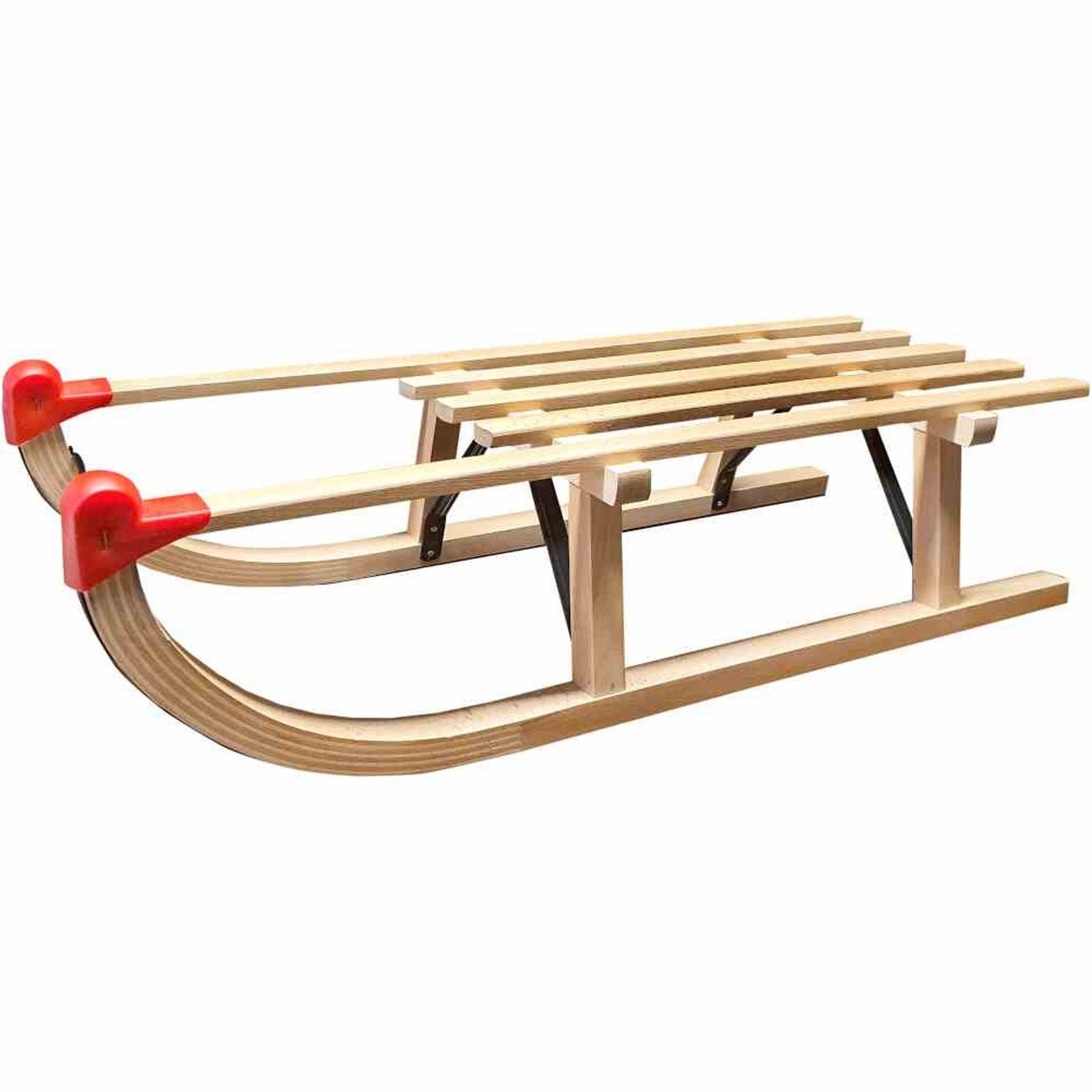 BURI Schlitten Holzschlitten Davos 90cm Traditionell Rodelschlitten Kinderschlitten B