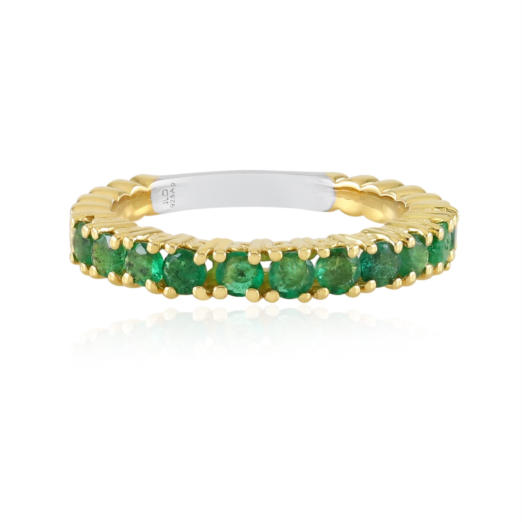 Silberring Sambischer Smaragd Ring Sterling Silber