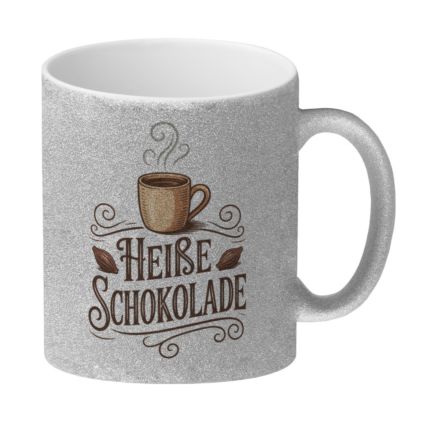 speecheese Tasse Heiße Schokolade Glitzer-Kaffeebecher mit Vintage Tasse