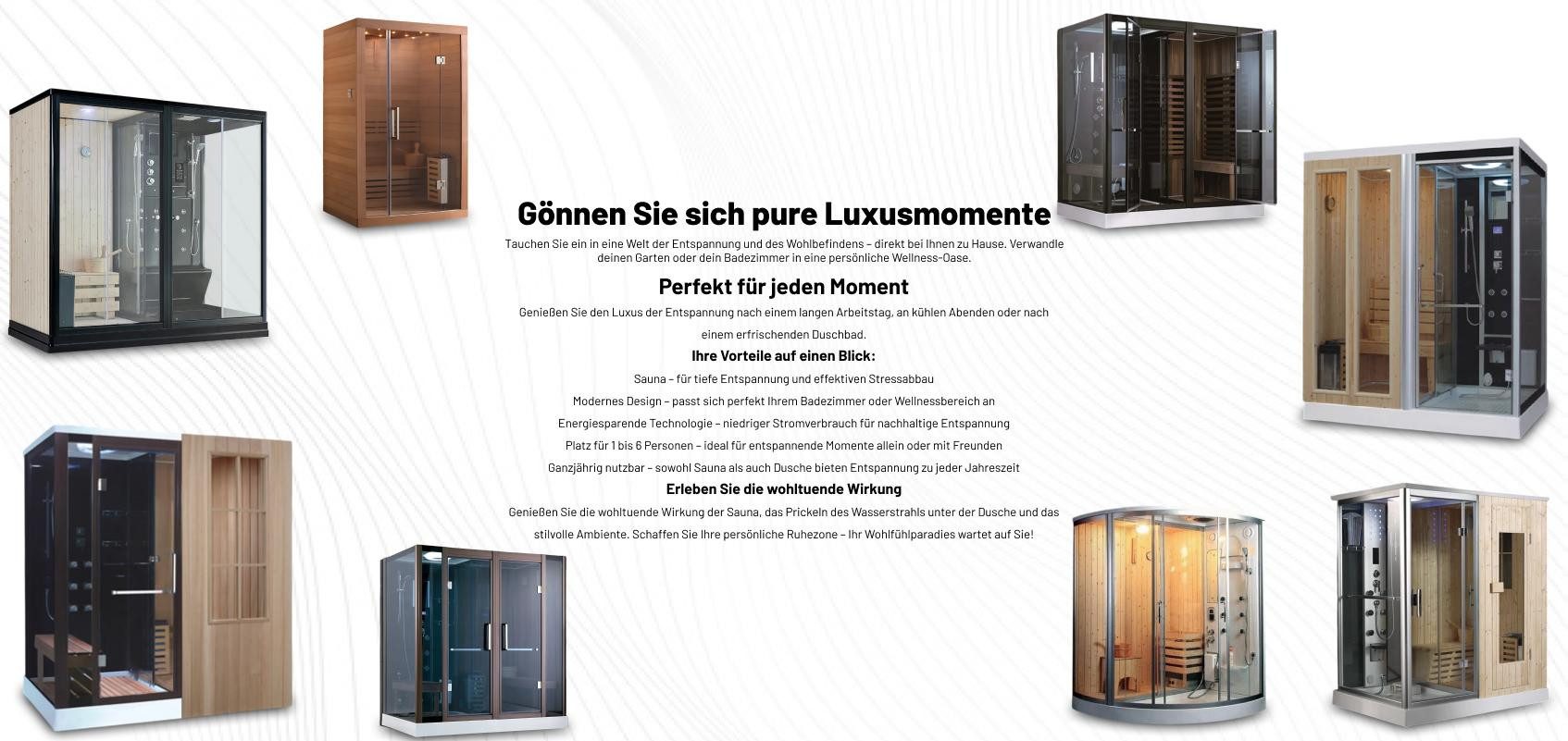 JVmoebel Eckdusche Multifunktionsdusche aus Acryl und Glas mit LED-Beleuchtung, BxT: 90x120 cm, Sicherheitsglas, 1-tlg., Made in Europe