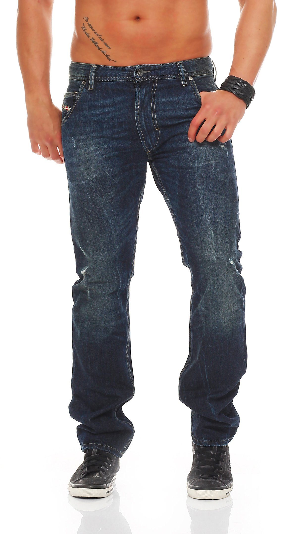 5-Pocket-Jeans Diesel Herren Denim Jeans - KROOLEY 0R0LM Used-Look