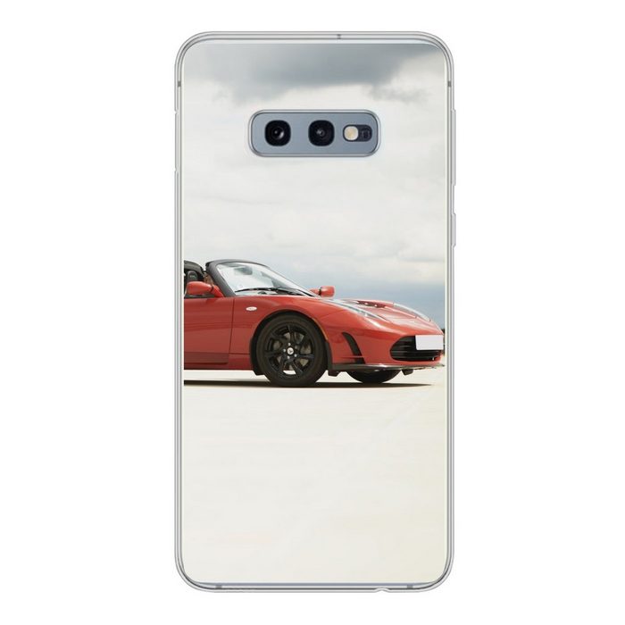 MuchoWow Handyhülle Schneller Tesla Roadster Phone Case Handyhülle Samsung Galaxy S10e Silikon Schutzhülle