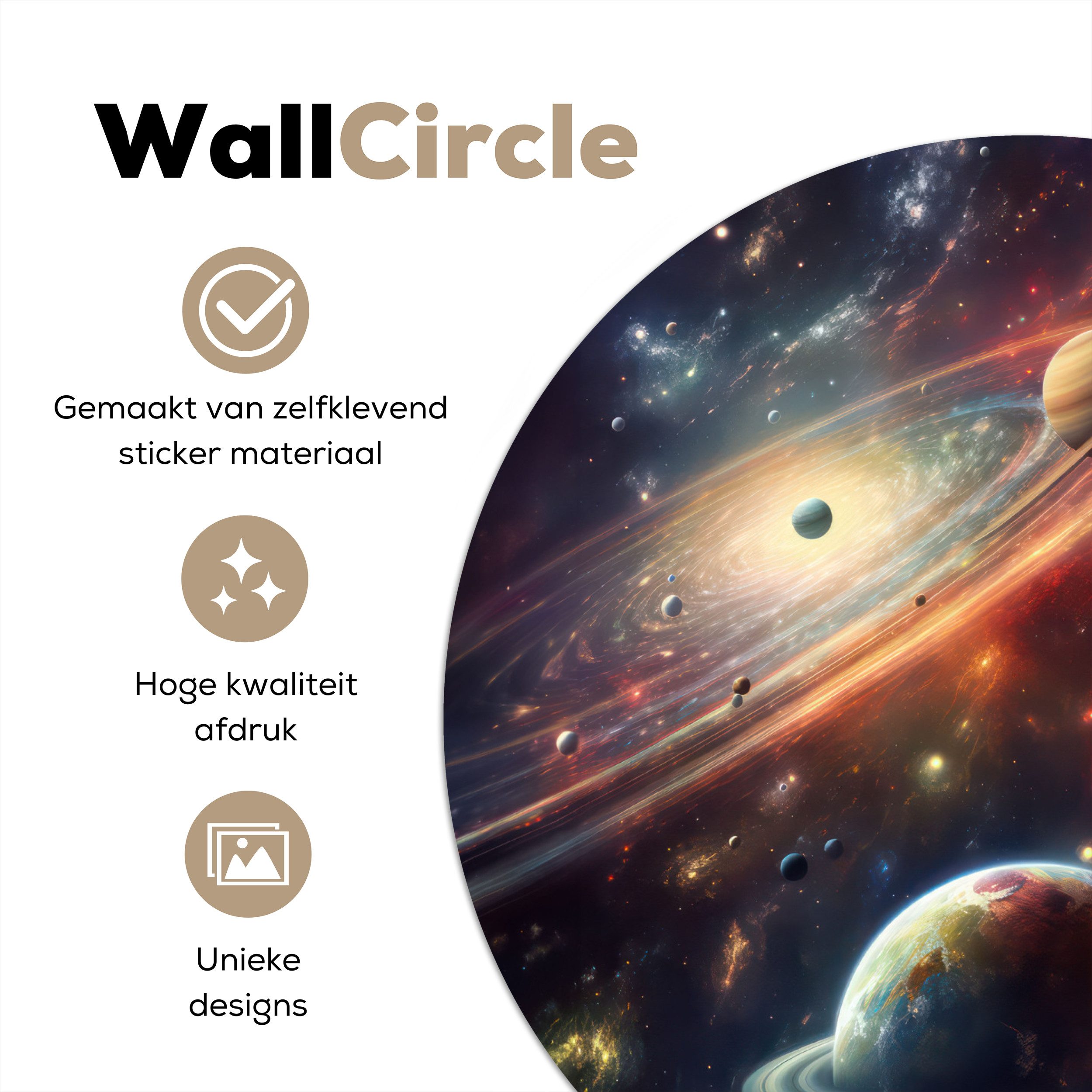 MuchoWow Wandsticker Weltraum - Planeten - Neon - Sterne (1 St), Wandtattoo günstig online kaufen