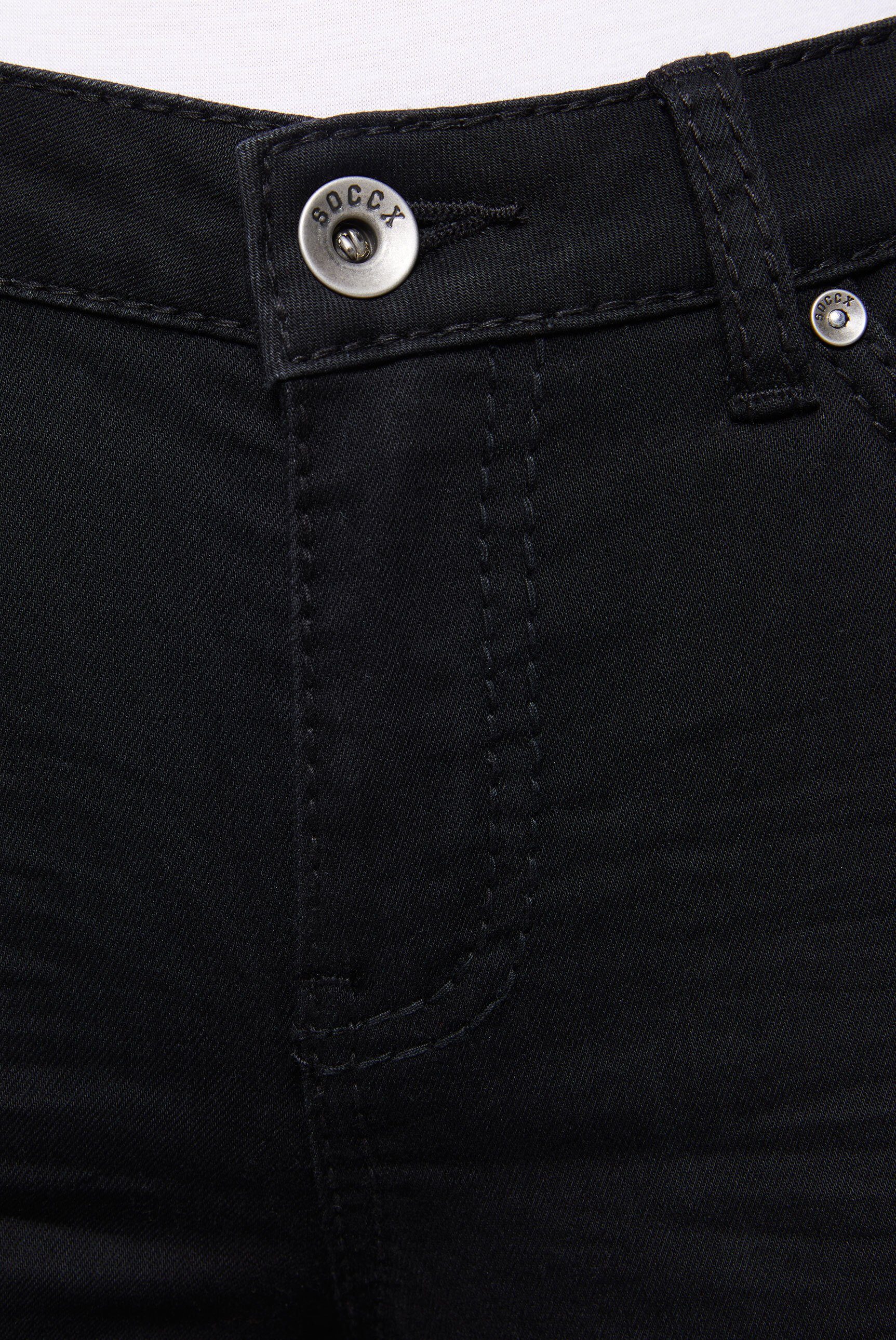 SOCCX Regular-fit-Jeans Leibhöhe mit normaler