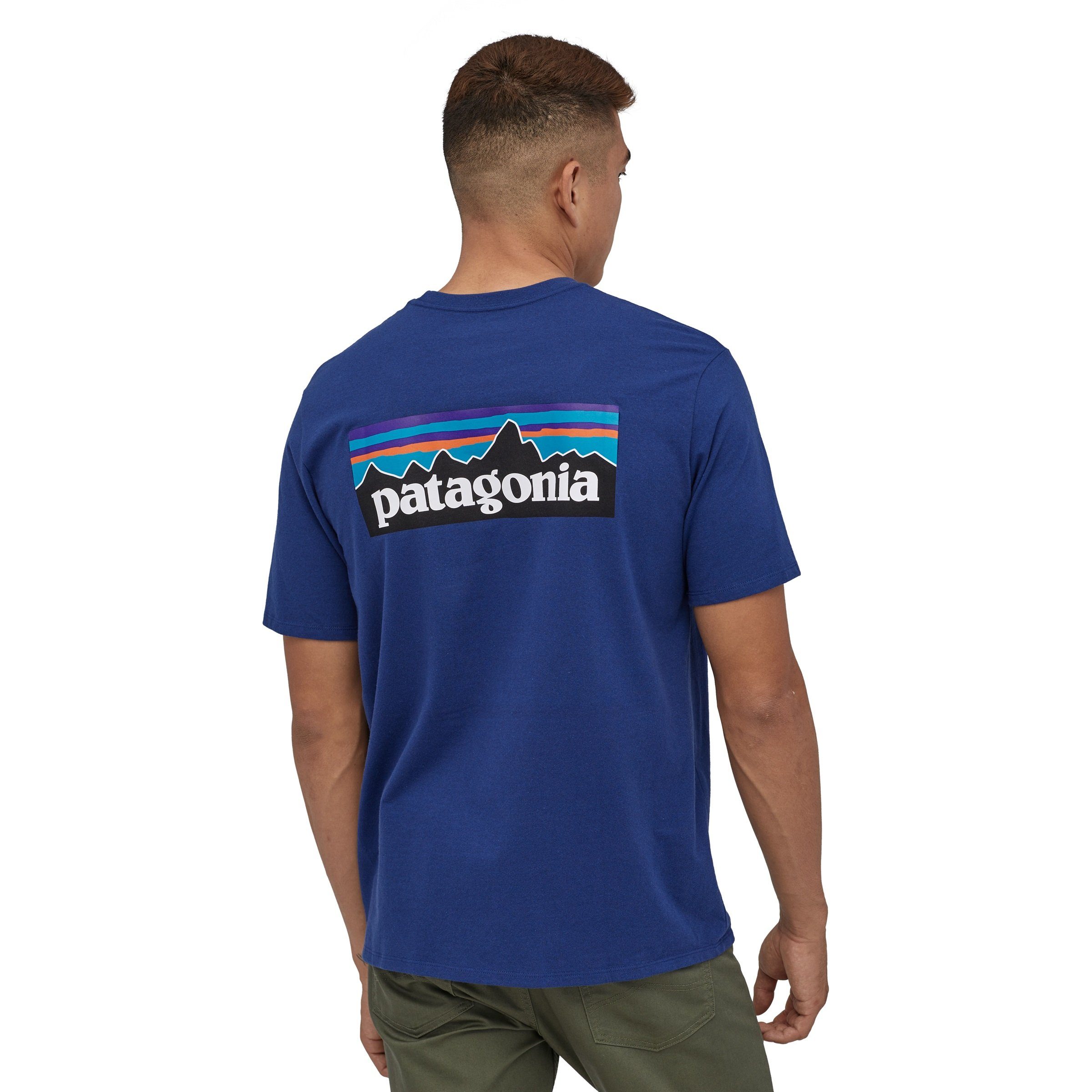 Herren T-Shirt blue Logo P-6 Patagonia T-Shirt Responsibili-Tee Patagonia Adult belay
