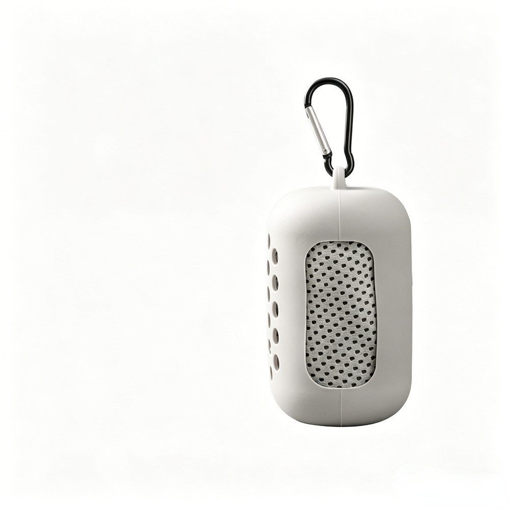 Blusmart Sporthandtuch Leichtes, schnelltrocknendes Kühlhandtuch, (mit Silikonhülle und Karabinerhaken, 1-St), Mikrofaser Handtuch, Für Sport, Wandern, Strand und Outdoor