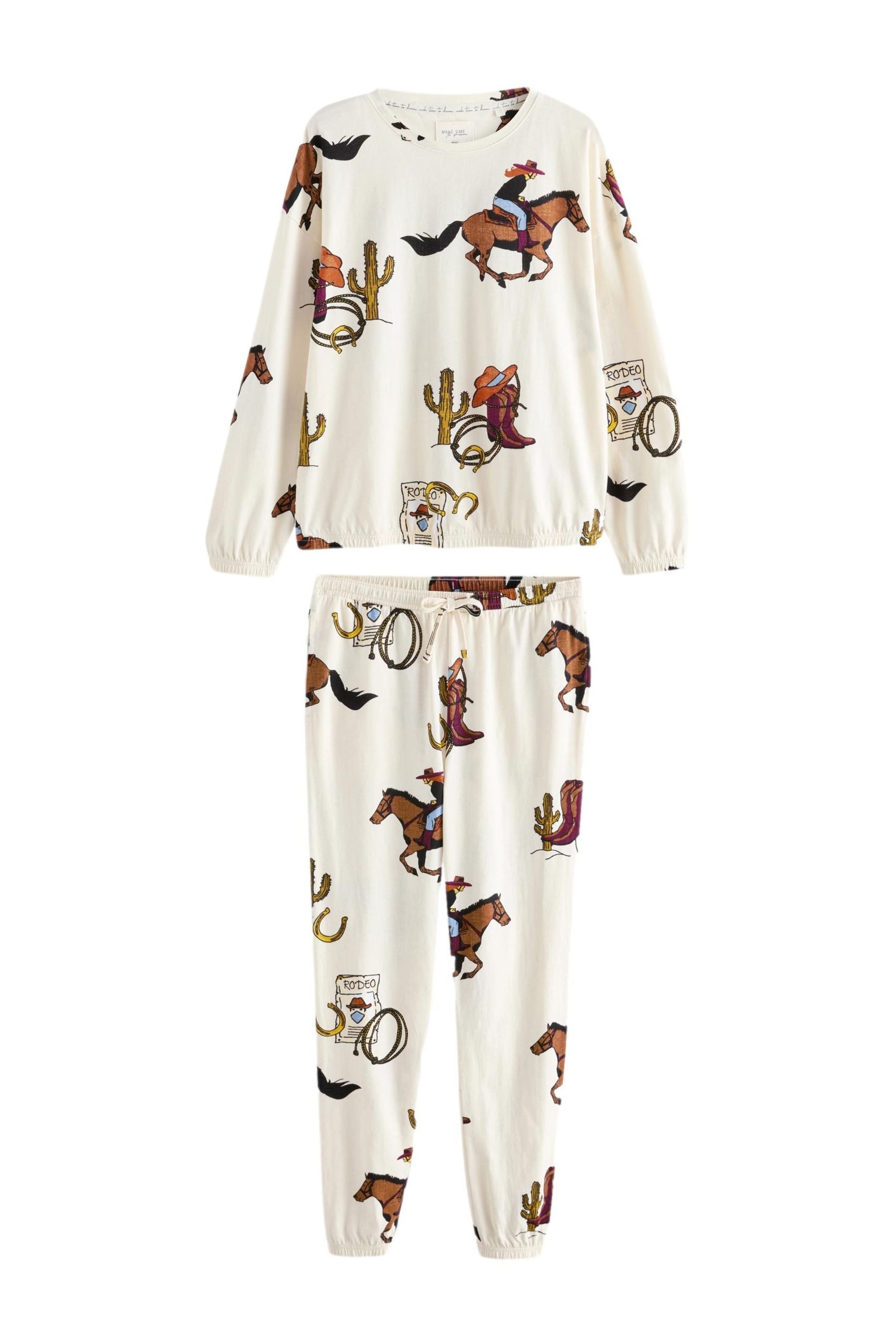Next Pyjama Langärmeliger Pyjama aus Baumwolle günstig online kaufen